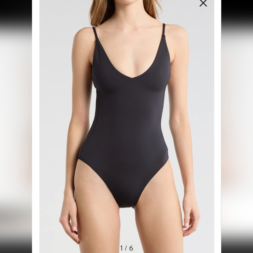 LEFT ON FRIDAY SUNDAY ONE-PIECE SWIMSUIT IN JET / SIZE: XL